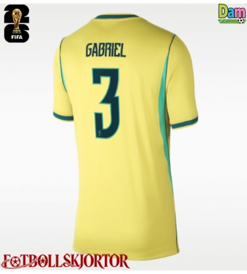 Brasilien Gabriel Magalhaes #3 Hemmatröja Dam VM 2026 Kortärmad